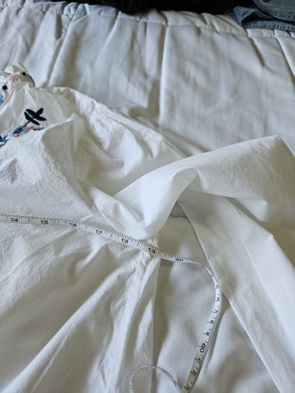 French Connection Embroidered Ruffle Blouse - Size XS - Picture 6 of 11